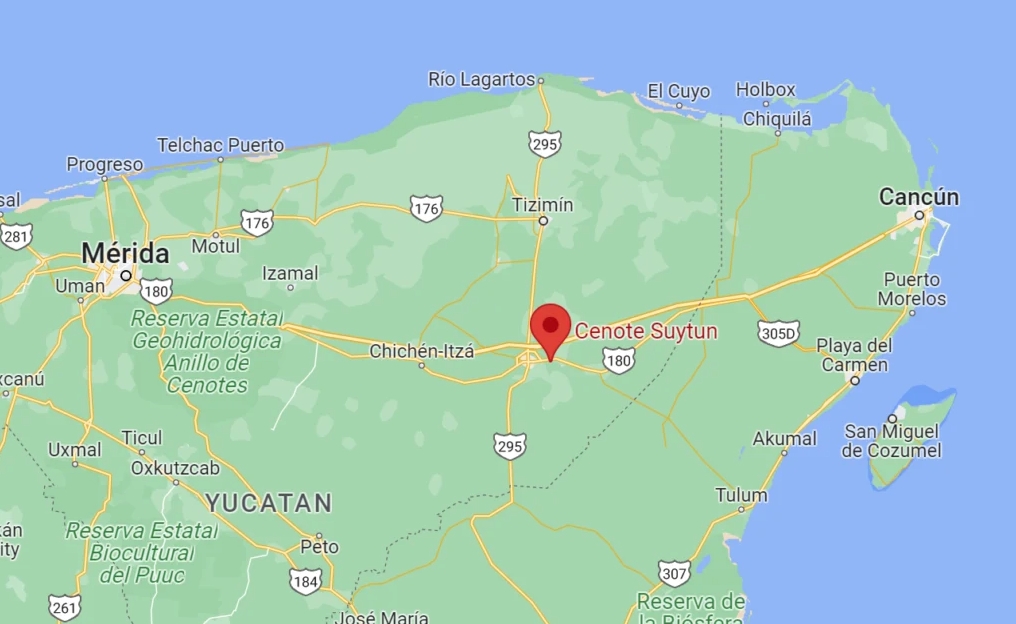 How to Get to Cenote Suytun: Discover the Easiest Way to Reach Yucatán’s Most Magical Cenote cenote suytun 4 Transportation route map showing driving directions from major tourist cities to Cenote Suytun near Valladolid Yucatan